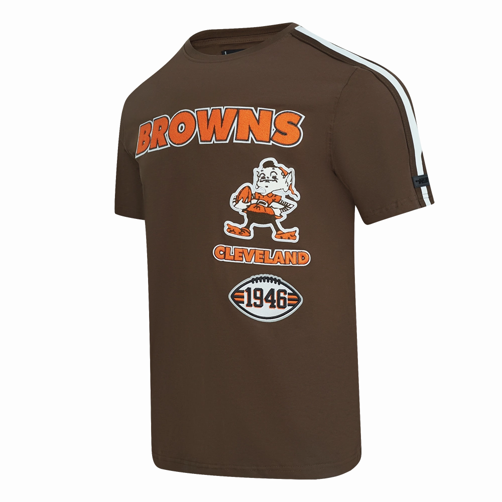 NFL CLEVELAND BROWNS RETRO CLASSIC MEN'S STRIPED TEE (BROWN)