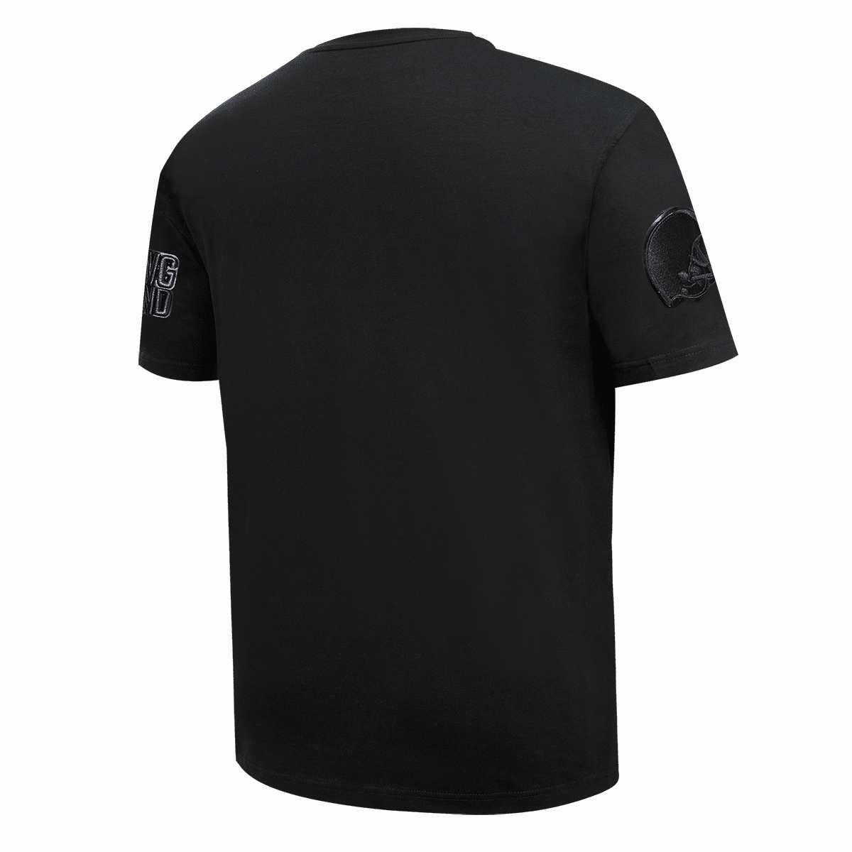 NFL CLEVELAND BROWNS TRIPLE BLACK LOGO PRO TEAM MEN'S TEE (TRIPLE BLACK)