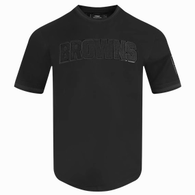 NFL CLEVELAND BROWNS TRIPLE BLACK MEN'S LOGOPRO TEAM SHORT SLEEVE (TRIPLE BLACK MEN'S)
