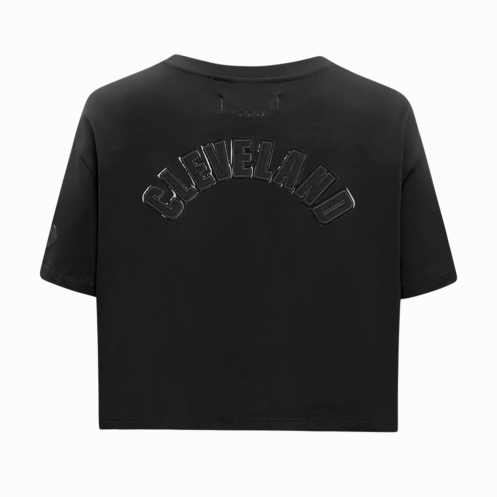 NFL CLEVELAND BROWNS TRIPLE BLACK WOMEN'S SJ BOXY TEE (TRIPLE BLACK WOMEN'S)
