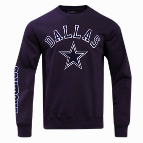 NFL DALLAS COWBOYS CLASSIC BRISTLE FLEECE CREWNECK (MIDNIGHT NAVY)