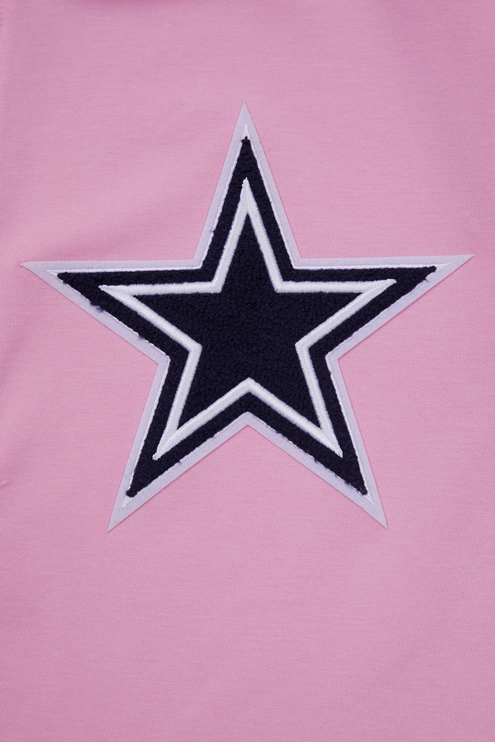 NFL DALLAS COWBOYS CLASSIC CHENILLE FULL ZIP HOODIE  (PINK)