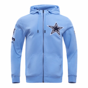 NFL DALLAS COWBOYS CLASSIC CHENILLE FULL ZIP HOODIE  (UNIVERSITY BLUE)