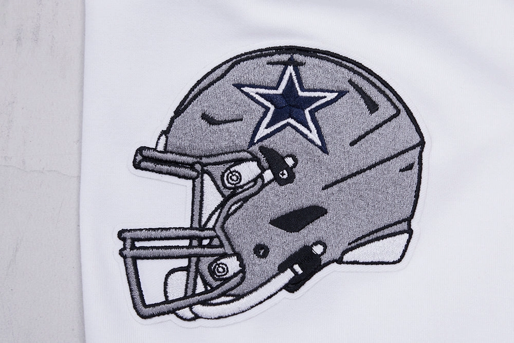 NFL DALLAS COWBOYS CLASSIC CHENILLE FULL ZIP HOODIE  (WHITE)