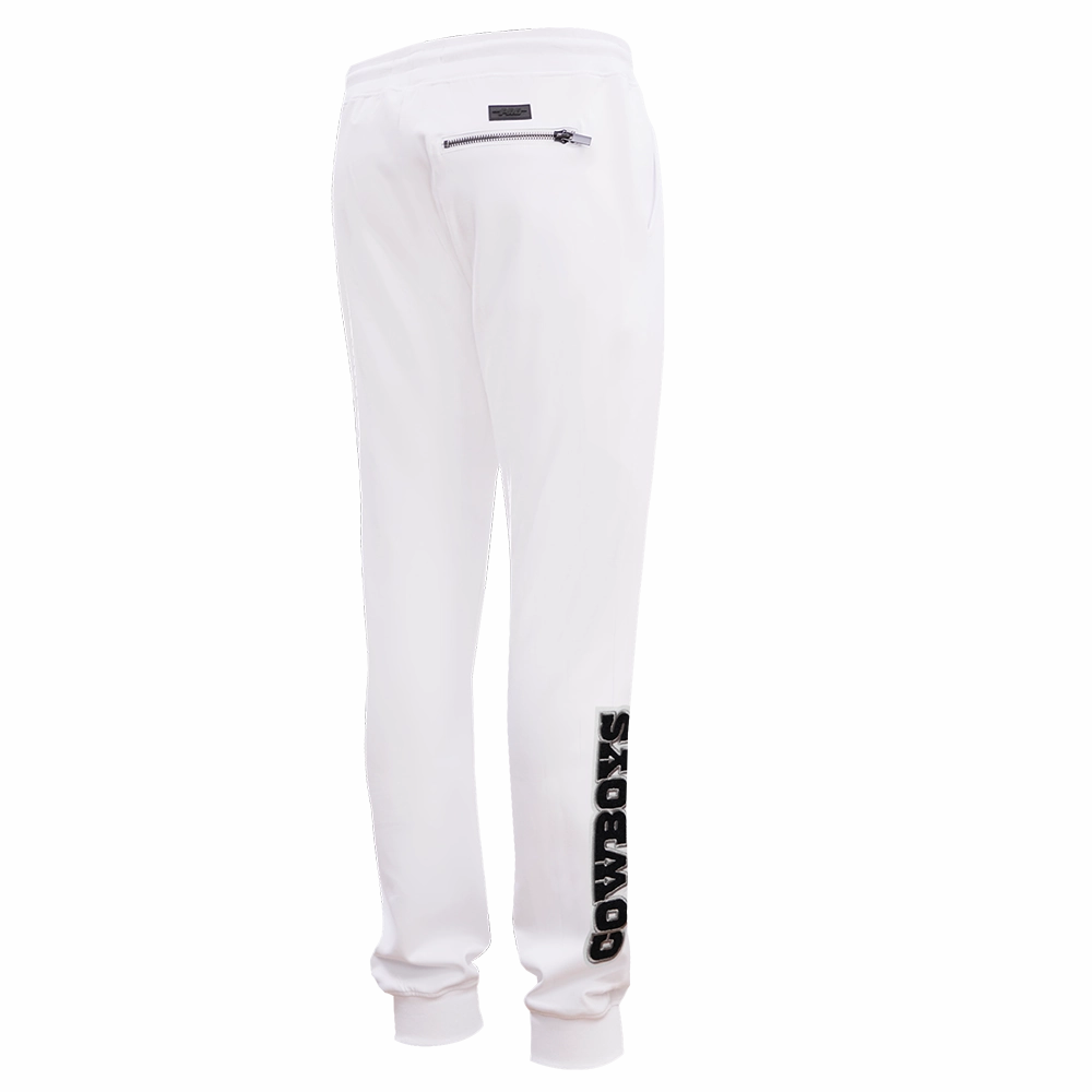 NFL DALLAS COWBOYS CLASSIC CHENILLE MEN'S JOGGER (WHITE)