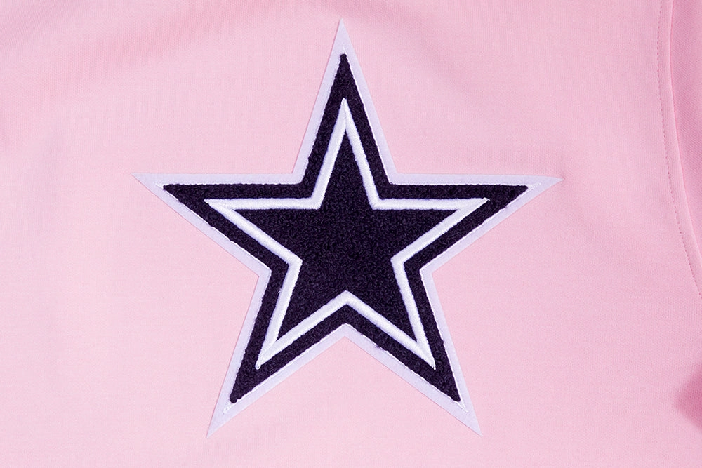 NFL DALLAS COWBOYS CLASSIC CHENILLE MEN'S PULLOVER HOODIE (PINK)
