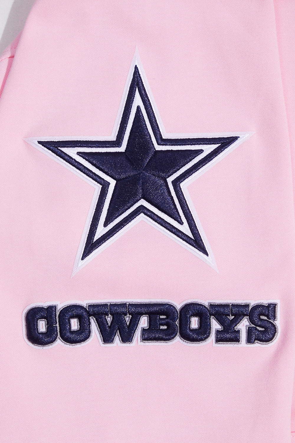 NFL DALLAS COWBOYS CLASSIC CHENILLE MEN'S PULLOVER HOODIE (PINK)