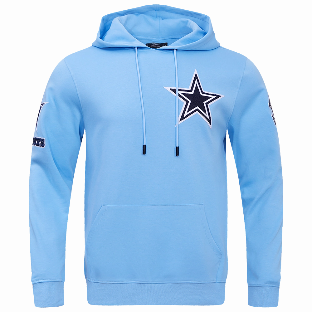 NFL DALLAS COWBOYS CLASSIC CHENILLE MEN'S PULLOVER HOODIE (UNIVERSITY BLUE)