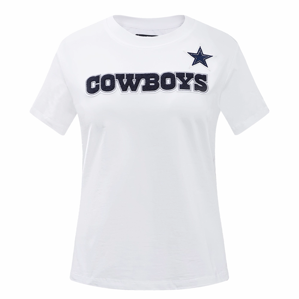 NFL DALLAS COWBOYS CLASSIC SHORT SLEEVE WOMEN'S SLIM FIT TEE (WHITE)