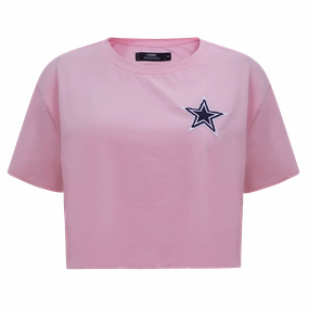 NFL DALLAS COWBOYS CLASSIC WOMEN'S BOXY TEE (PINK)