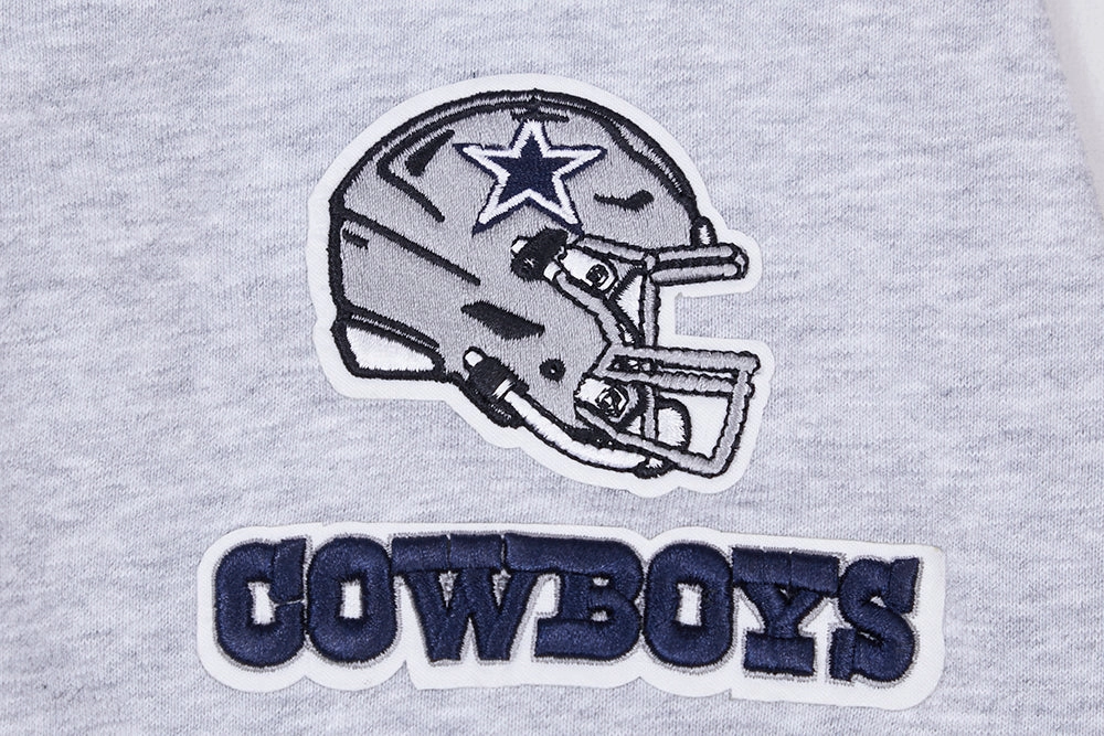 NFL DALLAS COWBOYS CLASSIC WOMEN'S CROPPED PULLOVER HOODIE (HEATHER GREY)