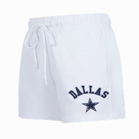 NFL DALLAS COWBOYS CLASSIC WOMEN'S FLEECE SHORT (WHITE)