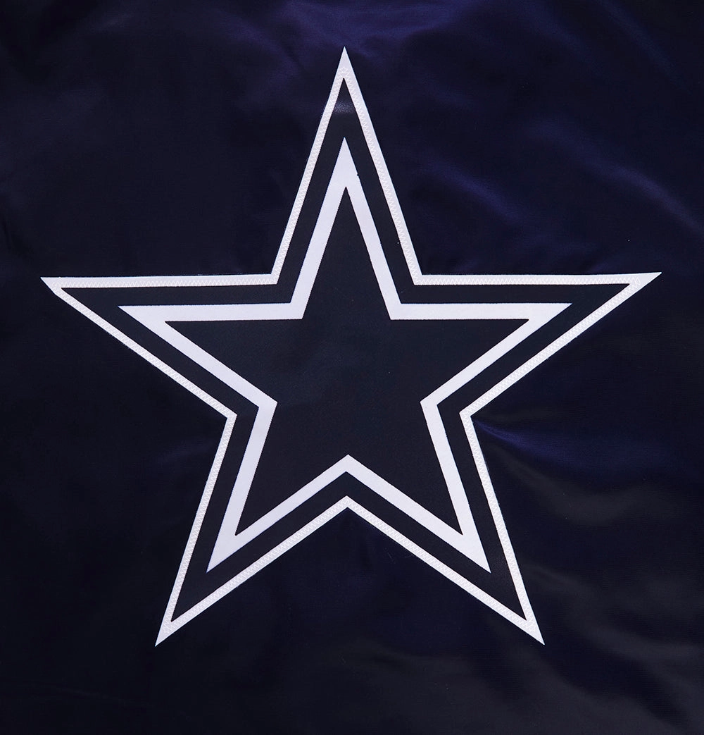 NFL DALLAS COWBOYS CLASSIC WOMEN'S SATIN JACKET (MIDNIGHT NAVY)