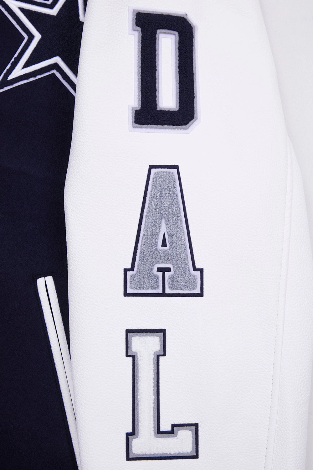 NFL DALLAS COWBOYS CLASSIC WOOL MEN'S VARSITY JACKET (MIDNIGHT NAVY/WHITE)