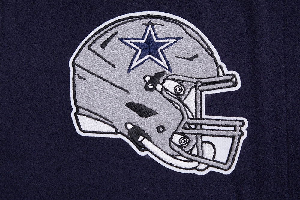 NFL DALLAS COWBOYS CLASSIC WOOL WOMEN'S VARSITY JACKET (MIDNIGHT NAVY/WHITE)