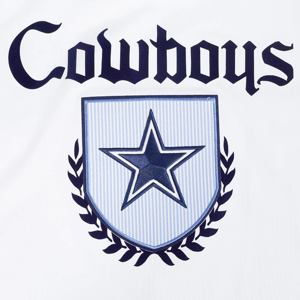 NFL DALLAS COWBOYS COUNTRY CLUB MEN'S COTTON JERSEY DROP SHOULDER TEE (WHITE)