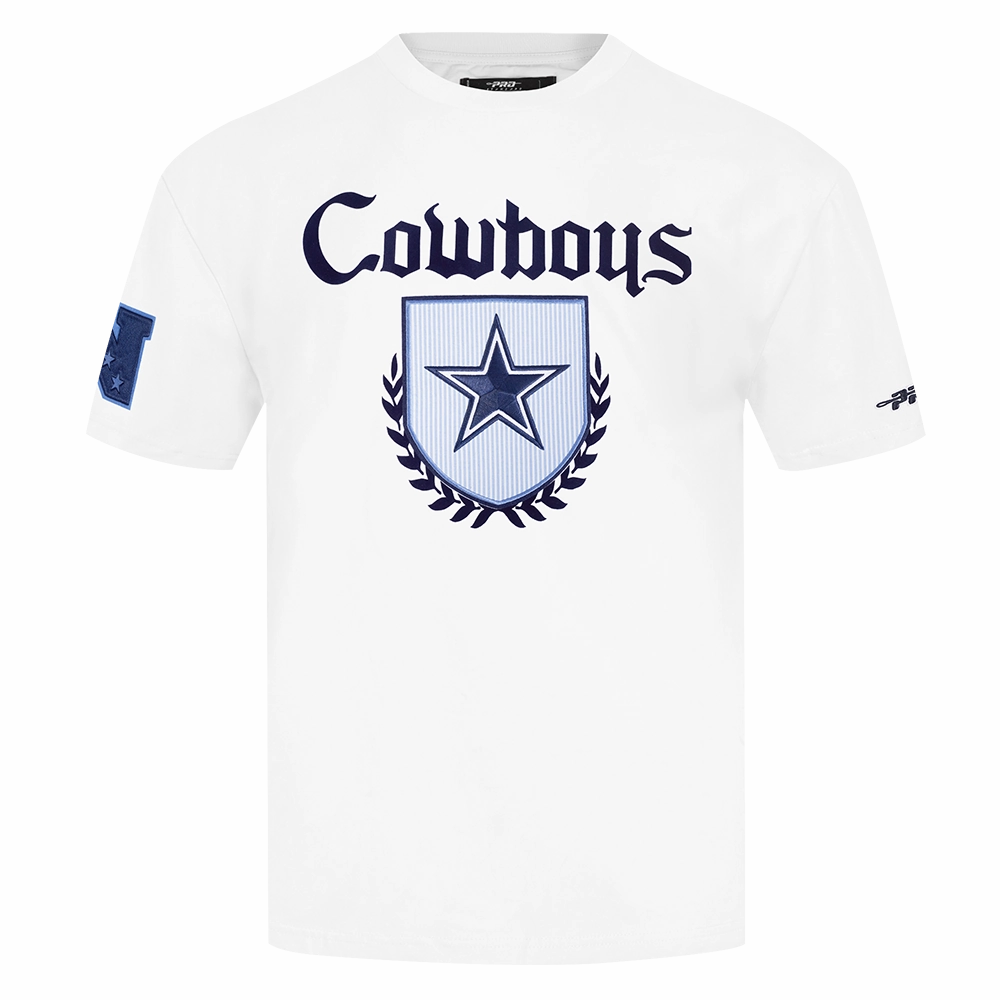 NFL DALLAS COWBOYS COUNTRY CLUB MEN'S COTTON JERSEY DROP SHOULDER TEE (WHITE)