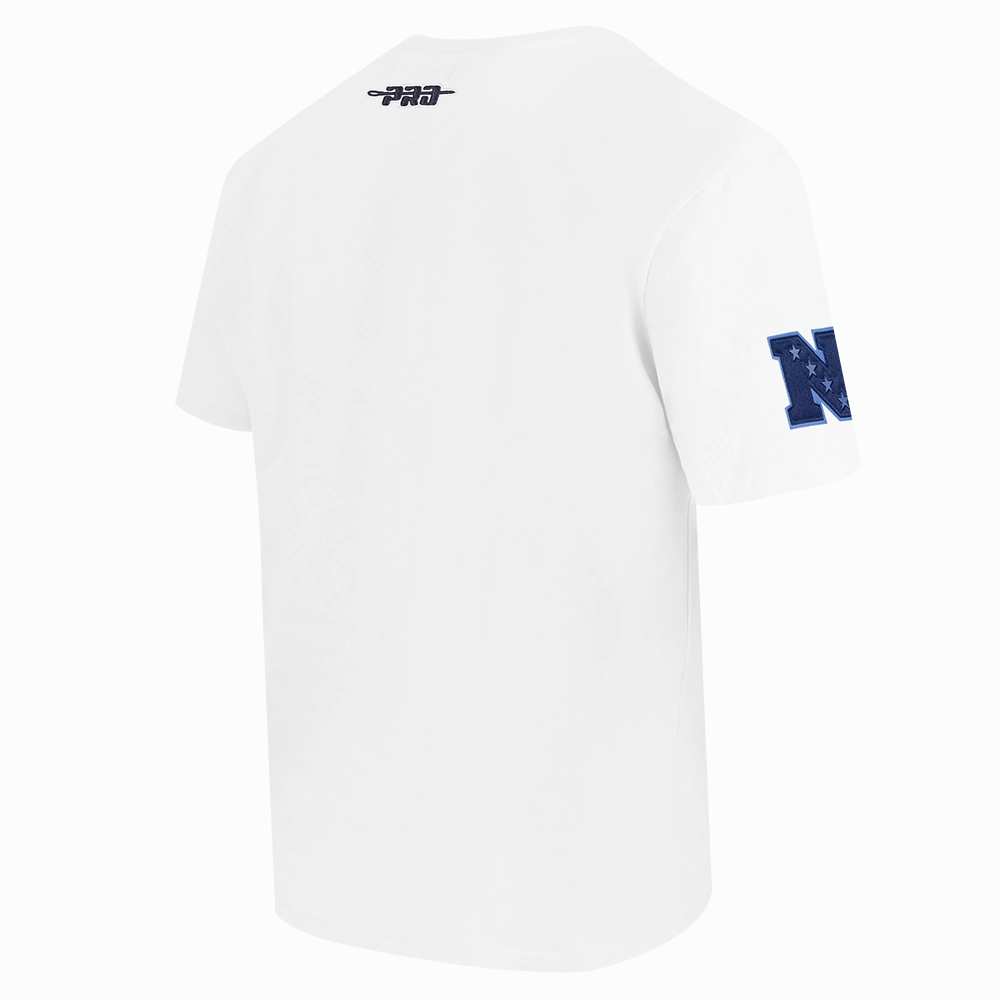 NFL DALLAS COWBOYS COUNTRY CLUB MEN'S COTTON JERSEY DROP SHOULDER TEE (WHITE)