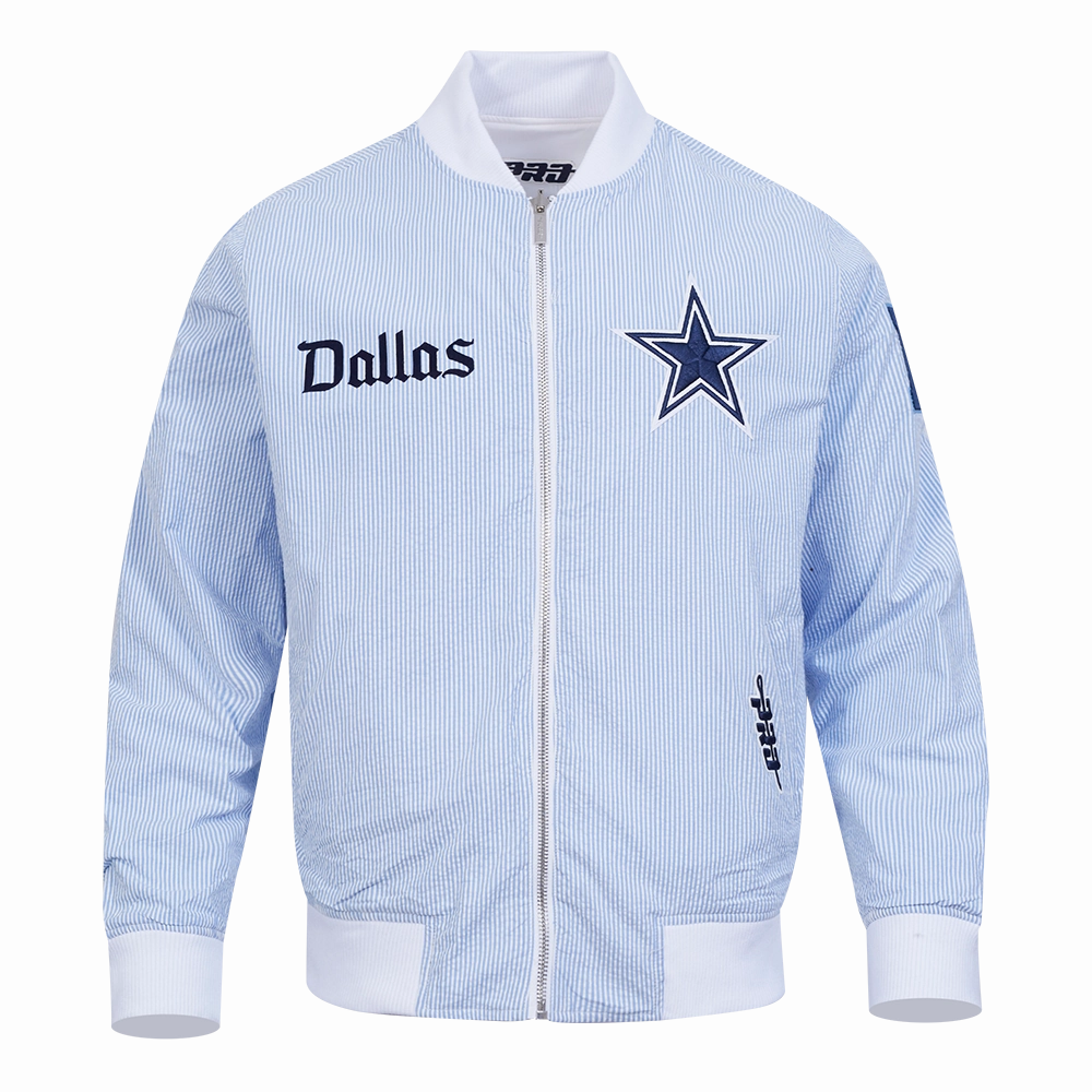 NFL DALLAS COWBOYS COUNTRY CLUB MEN'S SEERSUCKER JACKET (SEERSUCKER BLUE)