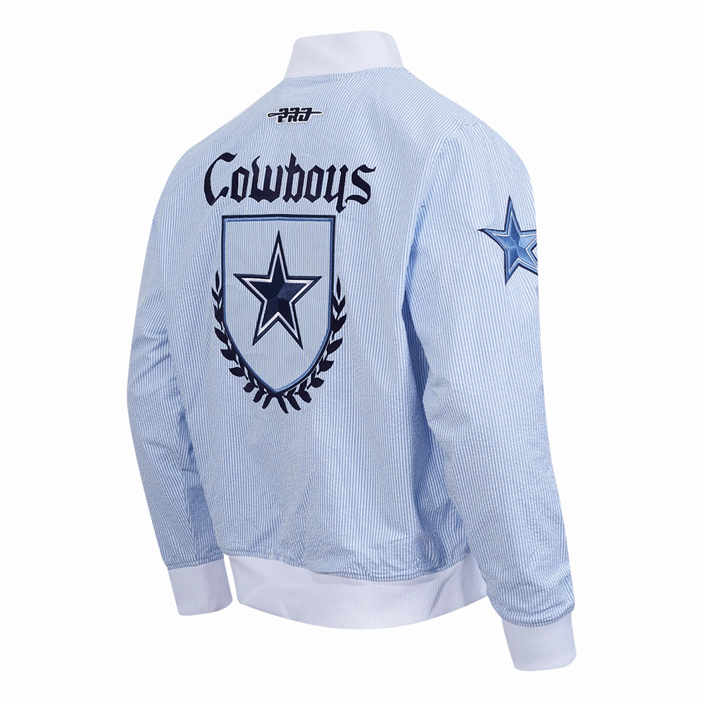 NFL DALLAS COWBOYS COUNTRY CLUB MEN'S SEERSUCKER JACKET (SEERSUCKER BLUE)