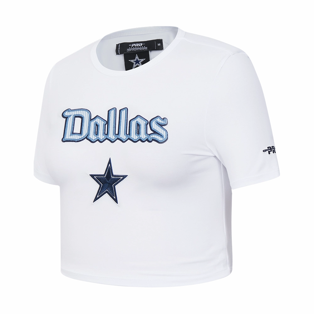 NFL DALLAS COWBOYS COUNTRY CLUB WOMEN'S MIDRIFF TEE (WHITE)