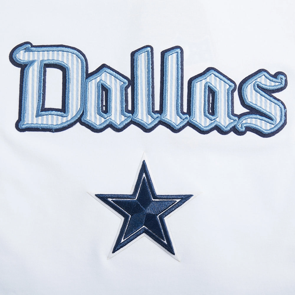 NFL DALLAS COWBOYS COUNTRY CLUB WOMEN'S MIDRIFF TEE (WHITE)