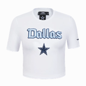 NFL DALLAS COWBOYS COUNTRY CLUB WOMEN'S MIDRIFF TEE (WHITE)