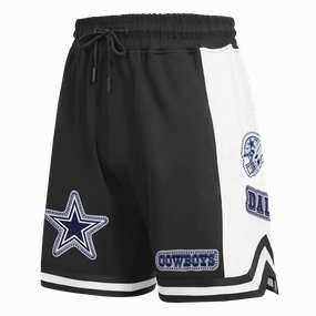 NFL DALLAS COWBOYS DIY PICK STITCH MEN'S DOUBLE KNIT 2.0 SHORT (BLACK)