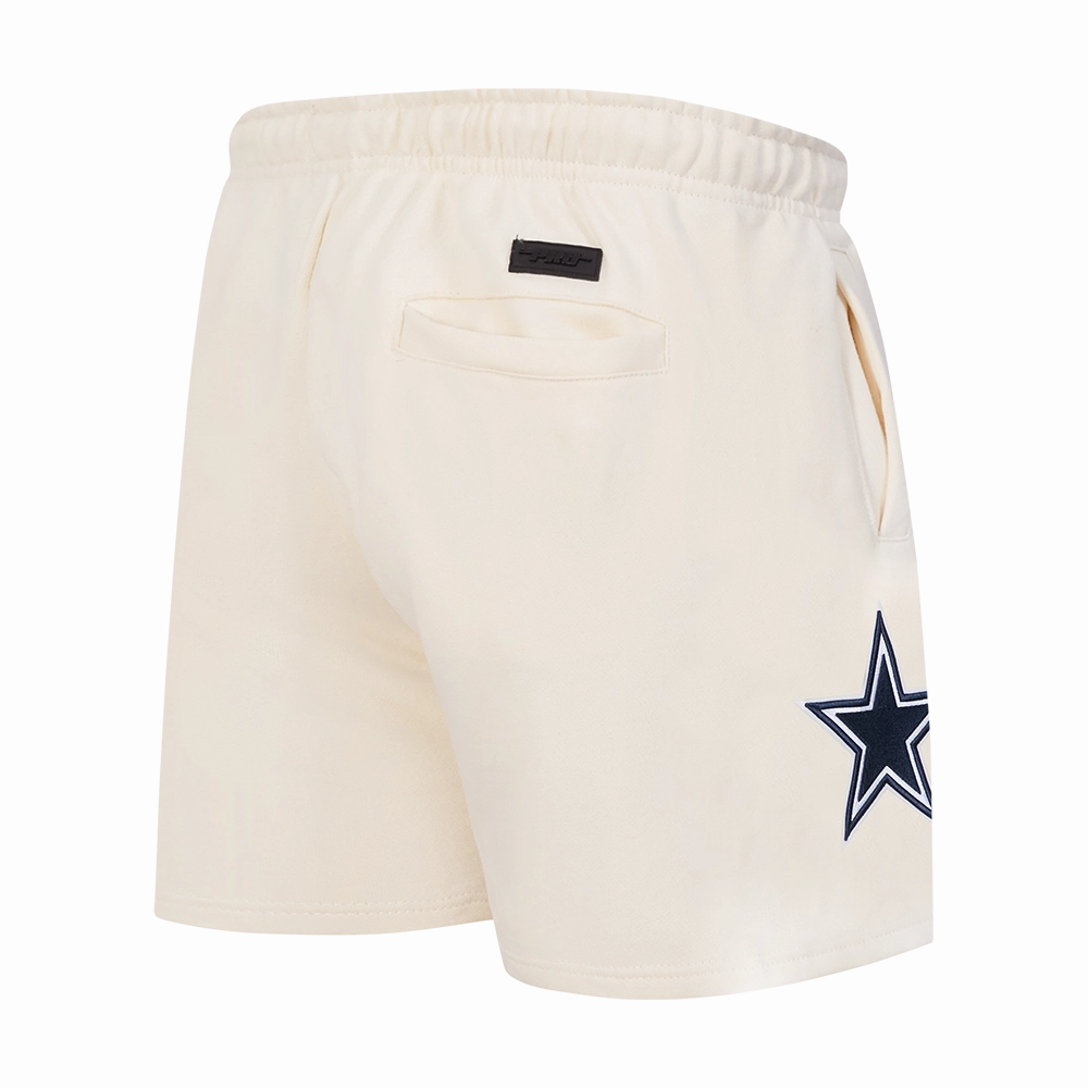 NFL DALLAS COWBOYS ECHO LOGO MEN'S FLEECE SHORT (EGGSHELL)