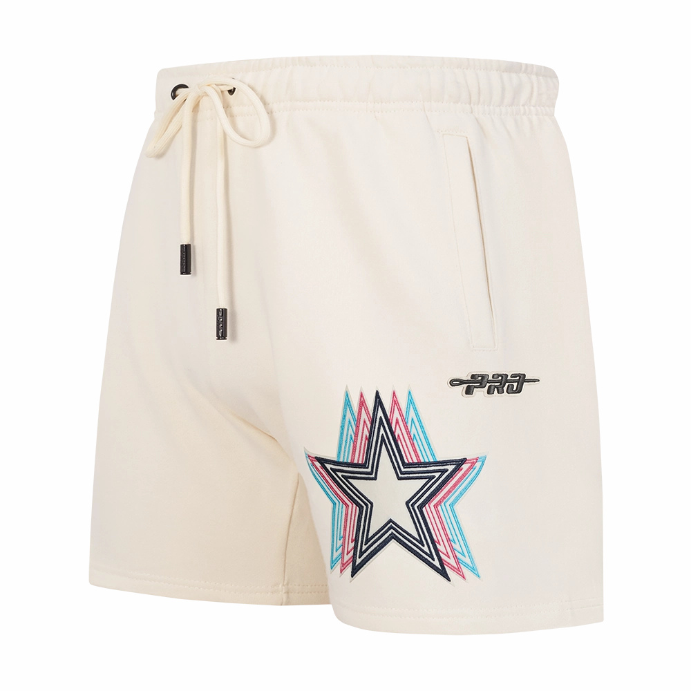 NFL DALLAS COWBOYS ECHO LOGO MEN'S FLEECE SHORT (EGGSHELL)