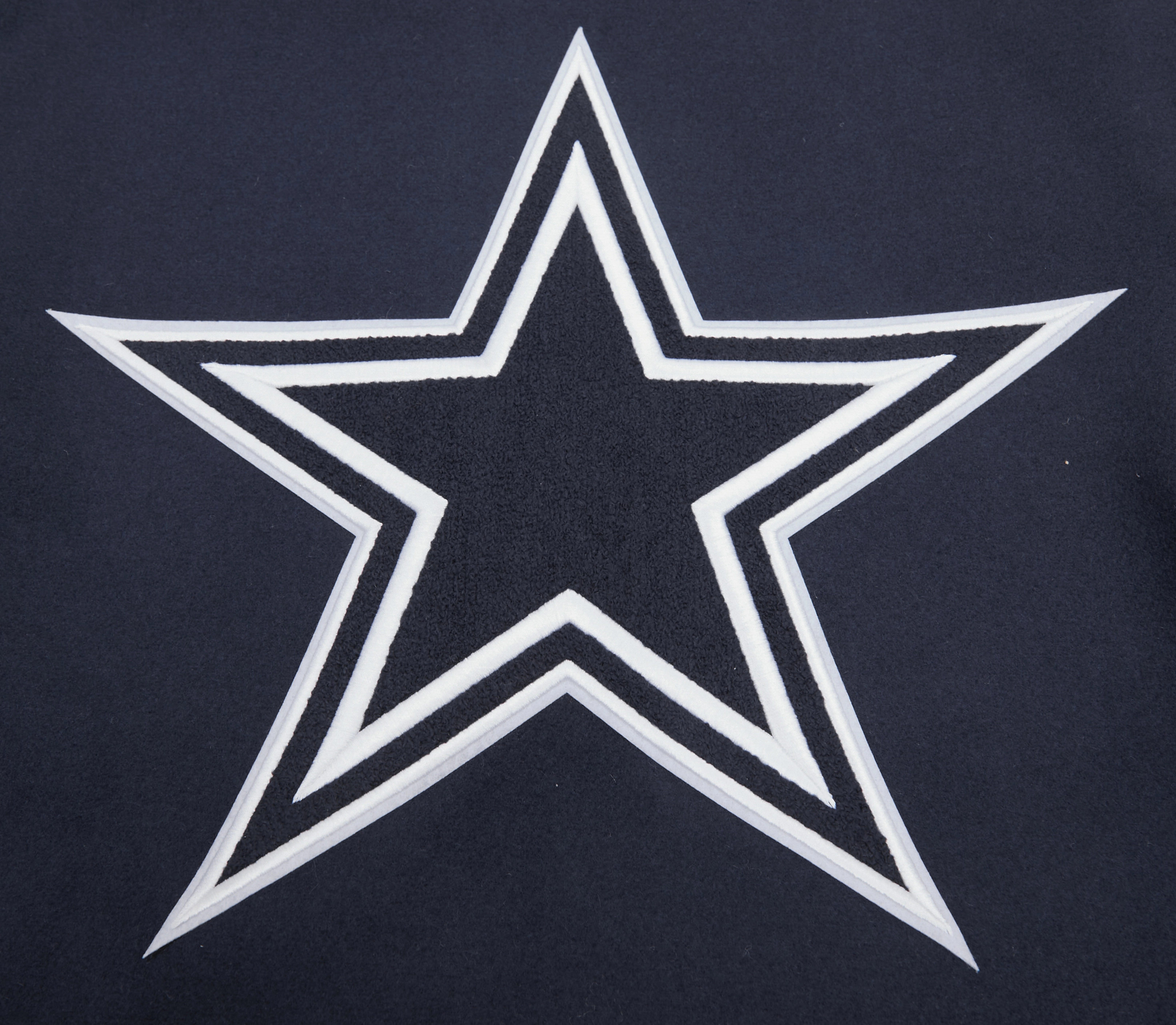 NFL DALLAS COWBOYS HOMETOWN MEN'S WOOL VARSITY JACKET (MIDNIGHT NAVY/WHITE)