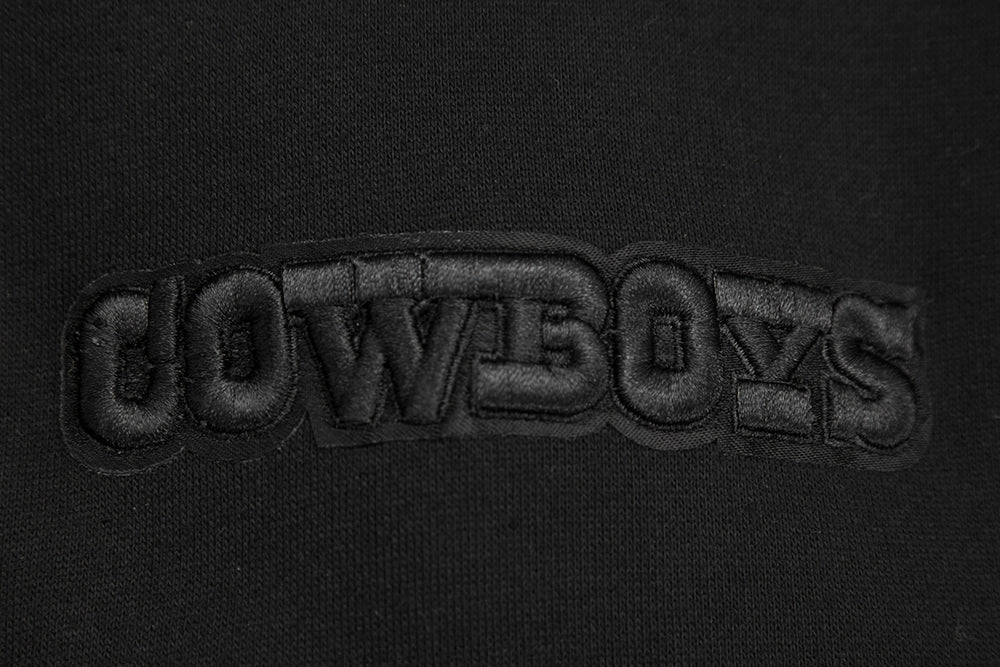 NFL DALLAS COWBOYS NEUTRAL DROP SHOULDER FLEECE CREWNECK (BLACK)