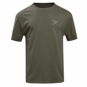 NFL DALLAS COWBOYS NEUTRAL DROP SHOULDER MEN'S TEE (DARK TAUPE)