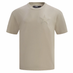 NFL DALLAS COWBOYS NEUTRAL DROP SHOULDER MEN'S TEE (TAUPE)