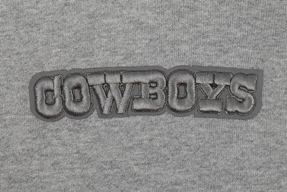 NFL DALLAS COWBOYS NEUTRAL MEN'S DROP SHOULDER PULLOVER HOODIE (DARK HEATHER GRAY)