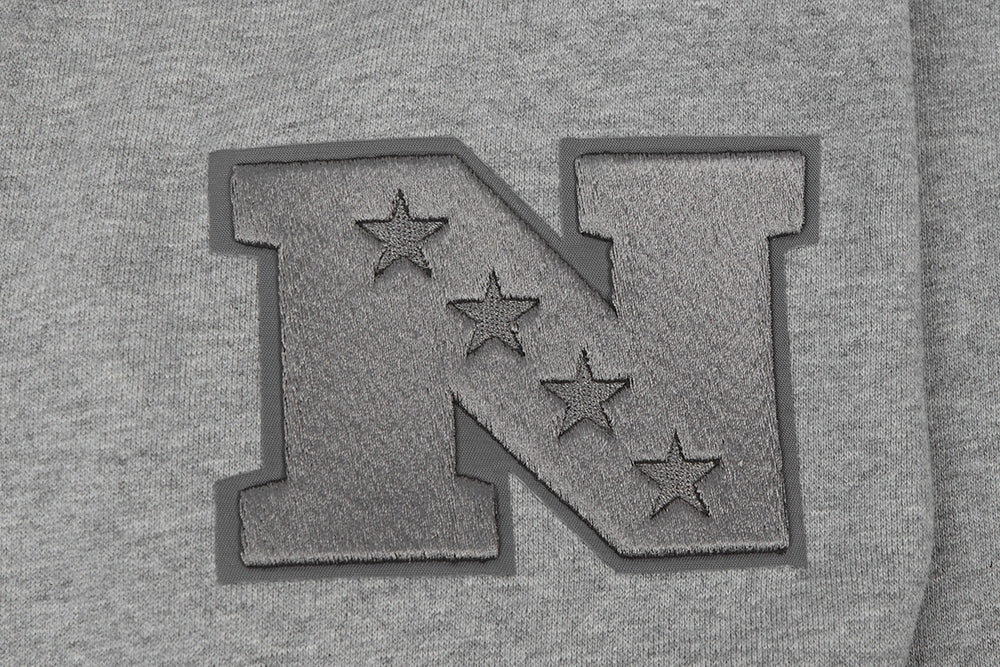 NFL DALLAS COWBOYS NEUTRAL MEN'S DROP SHOULDER PULLOVER HOODIE (DARK HEATHER GRAY)