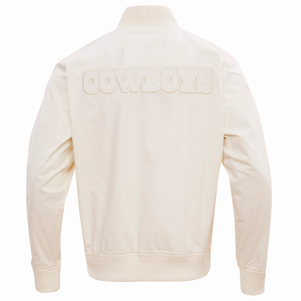 NFL DALLAS COWBOYS NEUTRAL MEN'S TWILL JACKET (EGGSHELL)