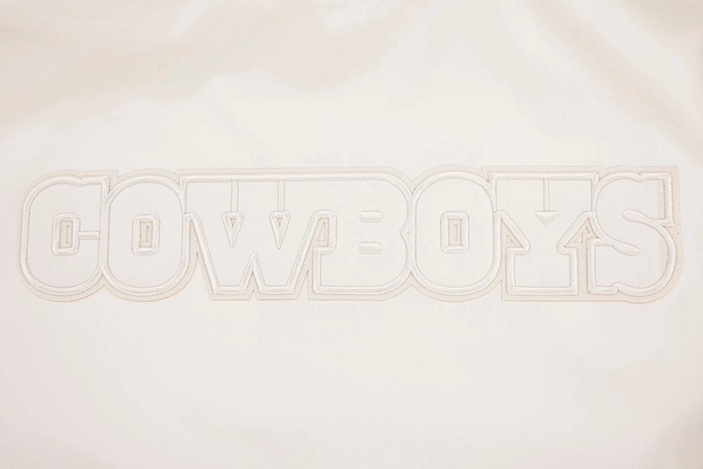 NFL DALLAS COWBOYS NEUTRAL MEN'S TWILL JACKET (EGGSHELL)