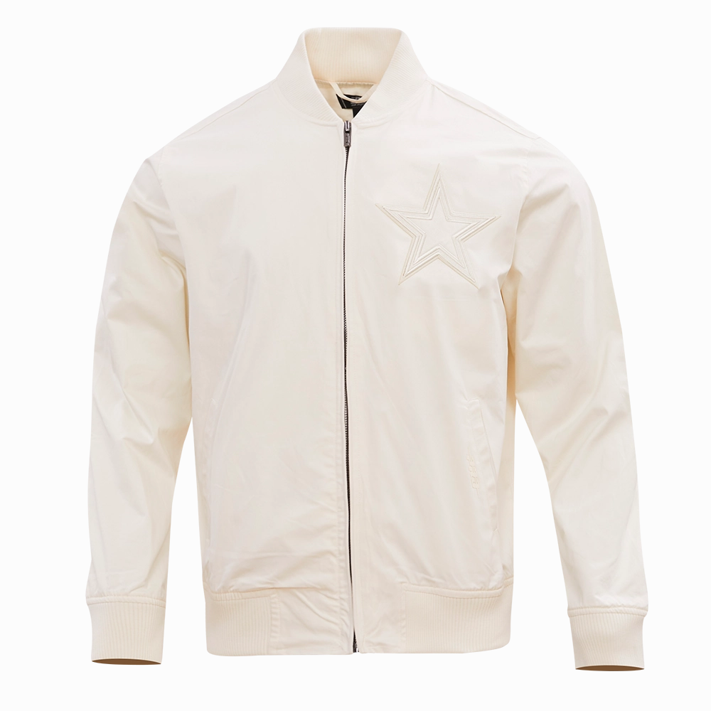 NFL DALLAS COWBOYS NEUTRAL MEN'S TWILL JACKET (EGGSHELL)