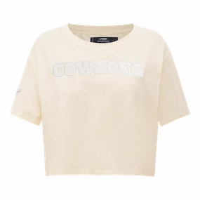 NFL DALLAS COWBOYS NEUTRAL WOMEN'S BOXY TEE (EGGSHELL)