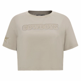 NFL DALLAS COWBOYS NEUTRAL WOMEN'S BOXY TEE (TAUPE)