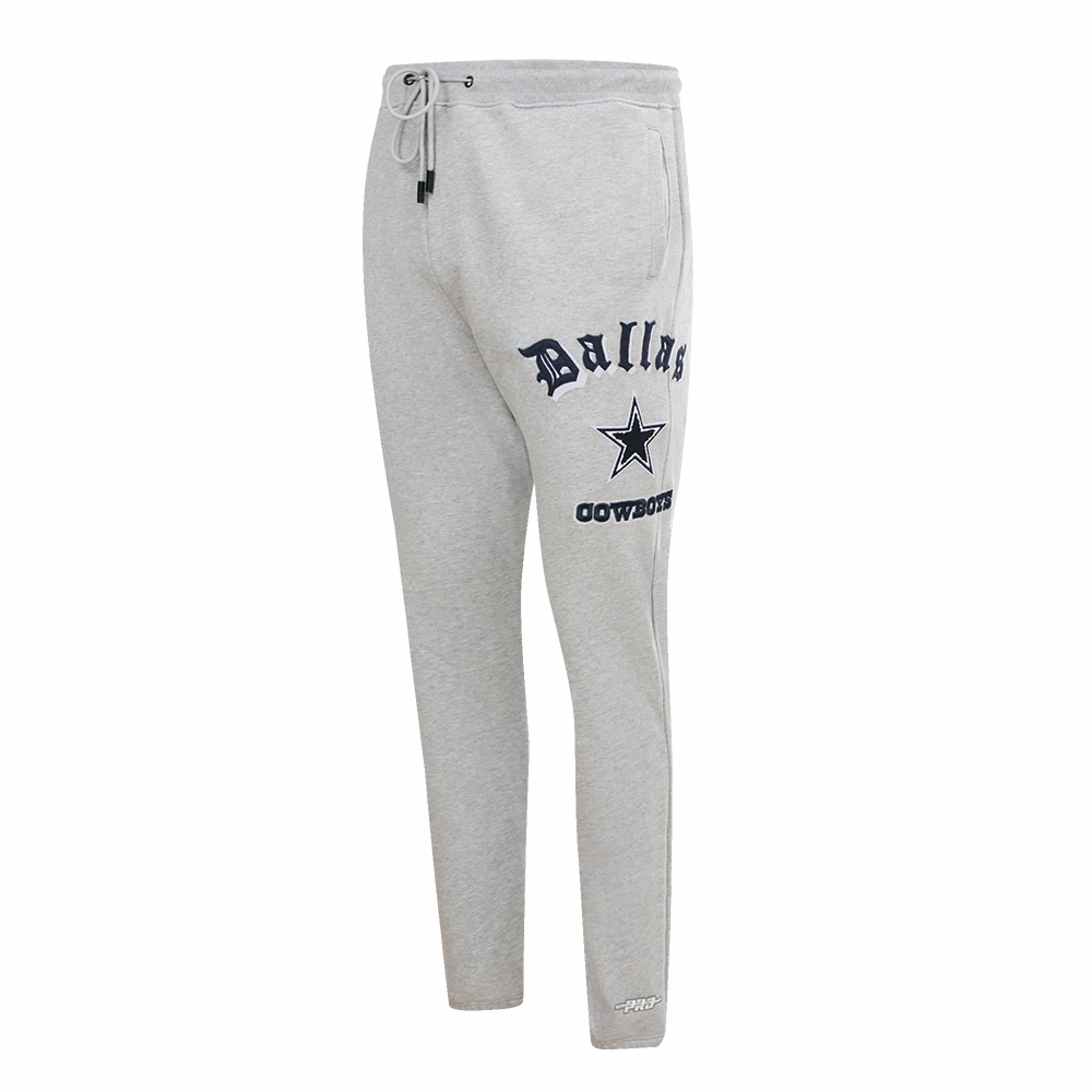 NFL DALLAS COWBOYS OLD ENGLISH LOGO MEN'S SWEATPANT (HEATHER GREY)