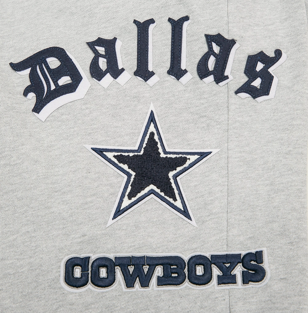 NFL DALLAS COWBOYS OLD ENGLISH LOGO MEN'S SWEATPANT (HEATHER GREY)