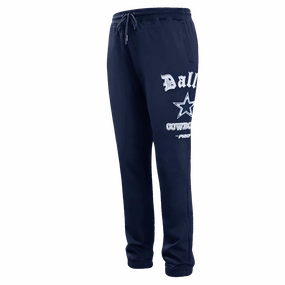 NFL DALLAS COWBOYS OLD ENGLISH LOGO MEN'S SWEATPANT (MIDNIGHT NAVY)