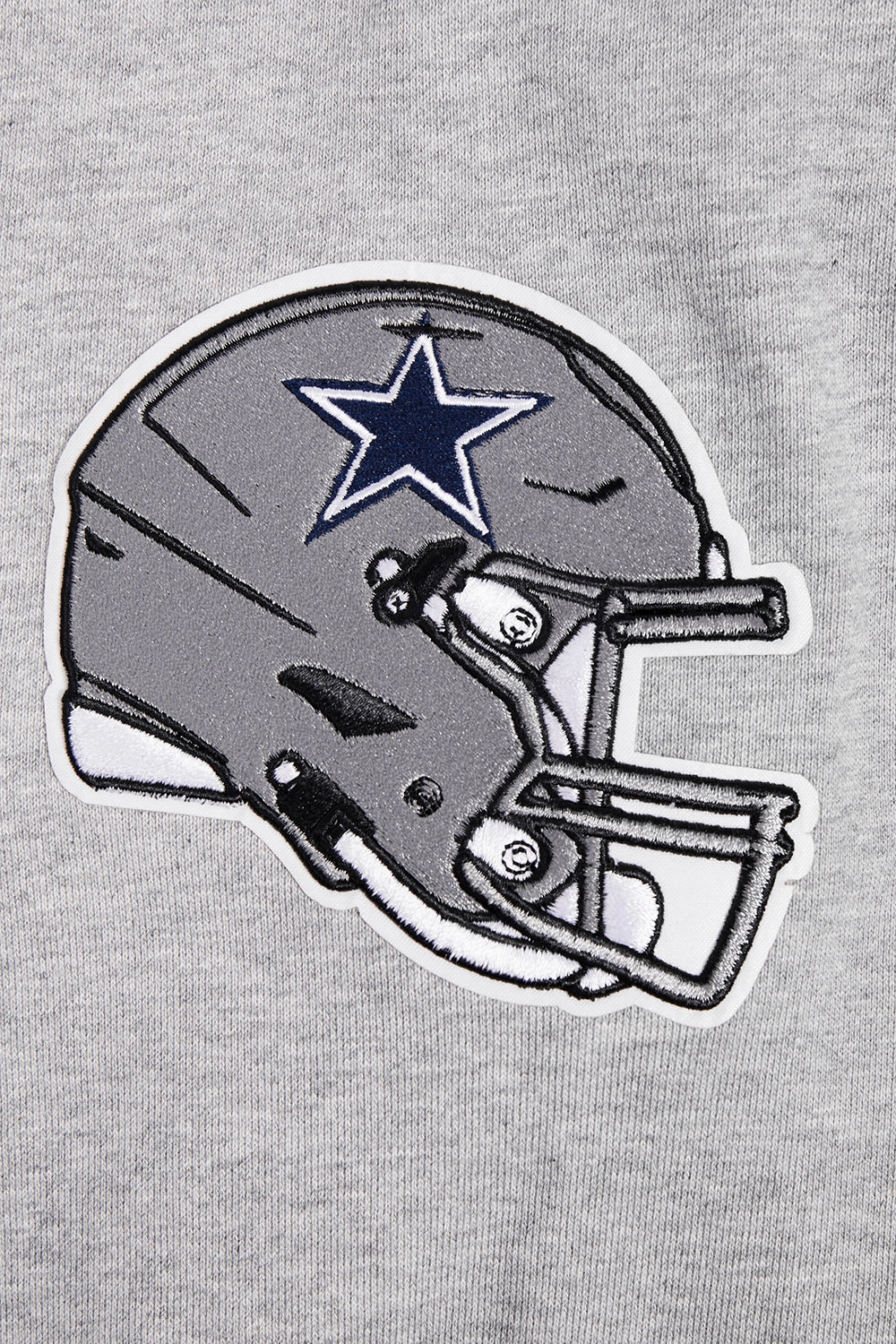 NFL DALLAS COWBOYS OLD ENGLISH MEN'S PULLOVER HOODIE (HEATHER GREY)