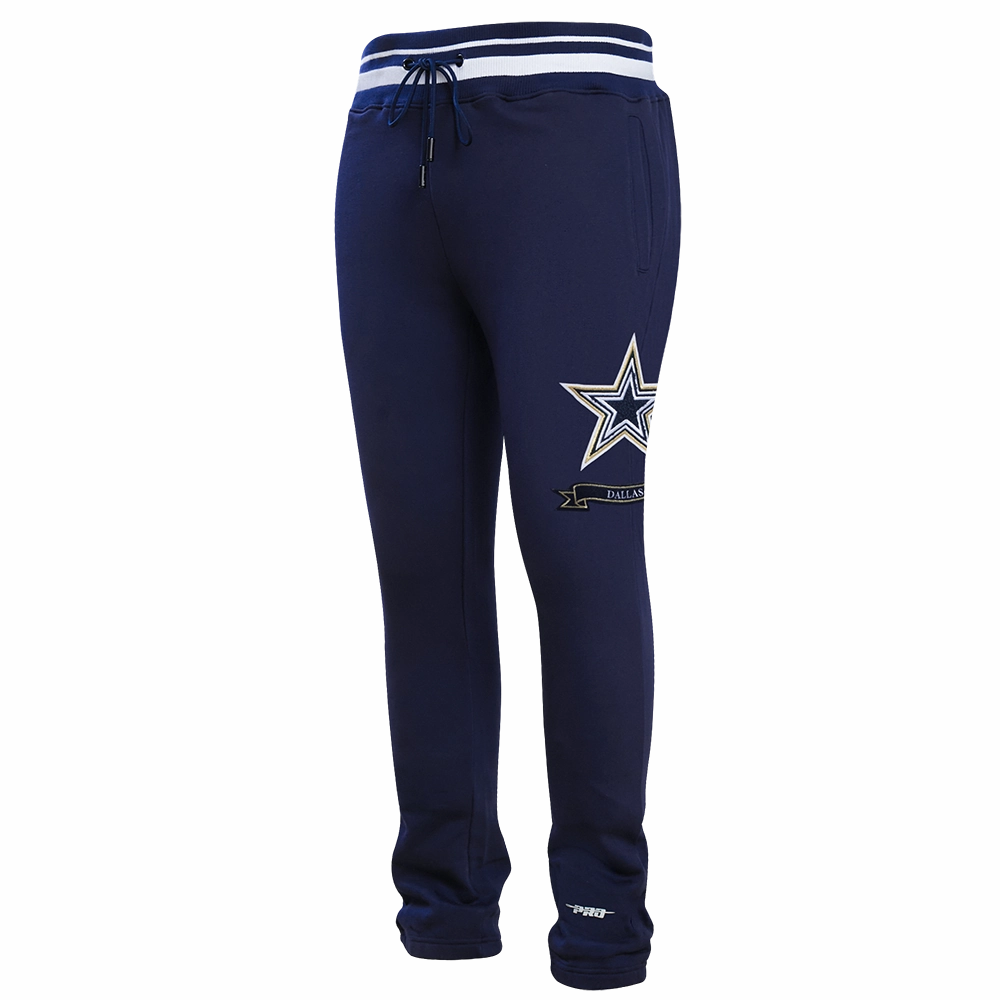 NFL DALLAS COWBOYS PRO PREP M RIB FLC MEN'SSWEATPANT (MIDNIGHT NAVY)