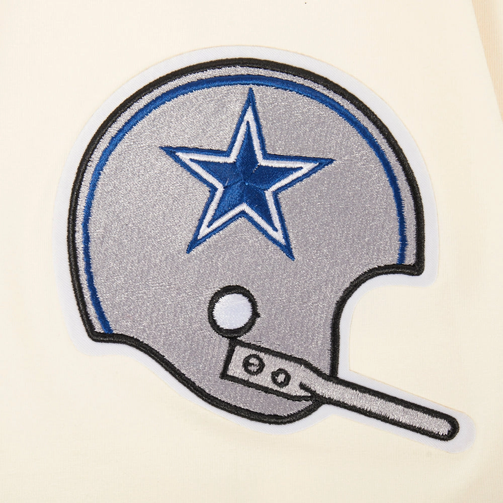 NFL DALLAS COWBOYS RETRO CASCADE MEN'S RINGER TEE (EGGSHELL/DODGER BLUE)