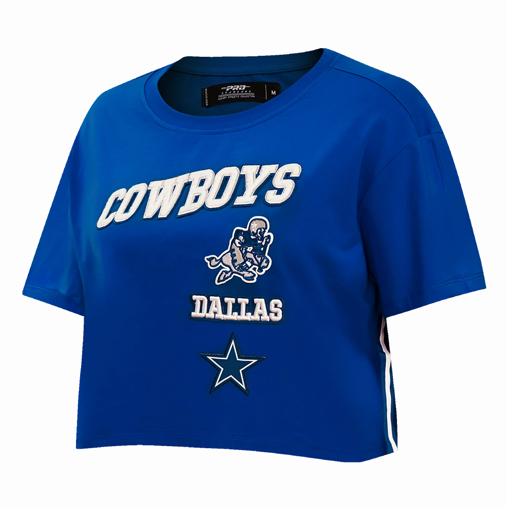 NFL DALLAS COWBOYS RETRO CLASSIC WOMEN'S BOXY TEE (DODGER BLUE)