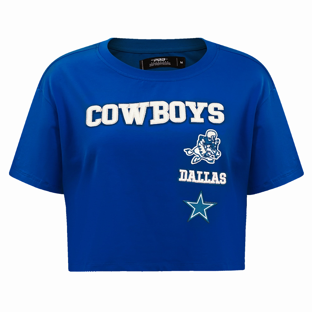 NFL DALLAS COWBOYS RETRO CLASSIC WOMEN'S BOXY TEE (DODGER BLUE)