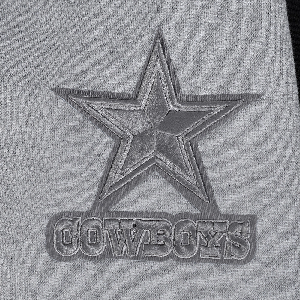NFL DALLAS COWBOYS REVERSE FRENCH TERRY MEN'S COLOR BLOCK FLEECE PULLOVER HOODIE